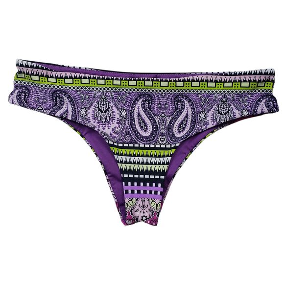 Sabz Swimwear Bikini Bottom Womens Small Geometric Paisley Made in Colombia - Picture 8 of 10